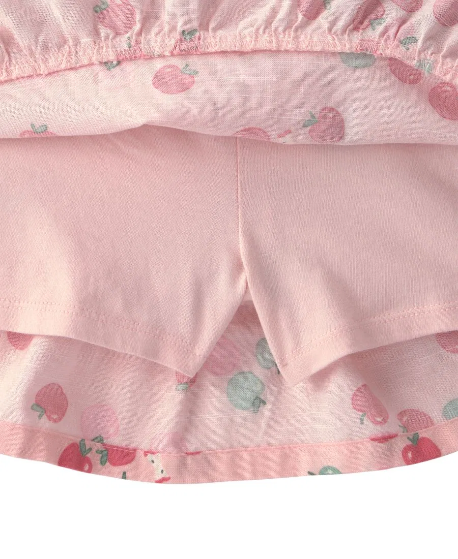 Комплект из свитшота и юбки-шорт с яблочным принтом Carter's, Pink — фото 4