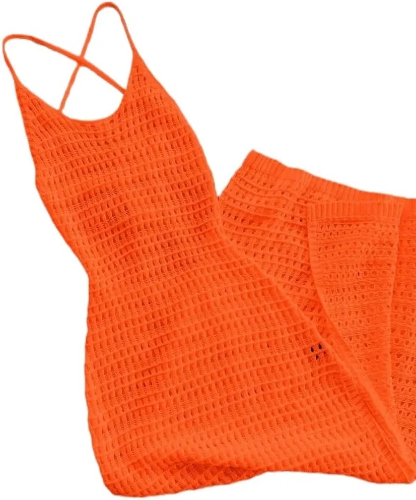 Женское повседневное платье миди с вырезами Bodycon, Orange — фото 3