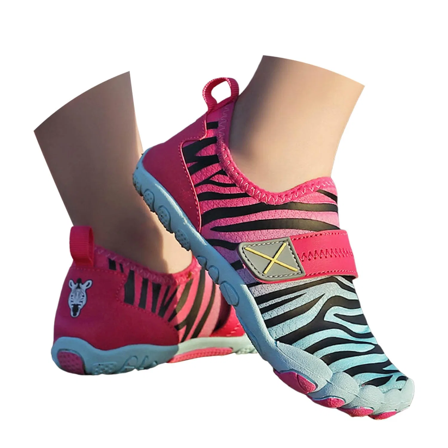 Детские кроссовки для девочек с принтом Pianta Larga Barefoot Luadnysin, Pink — фото 2