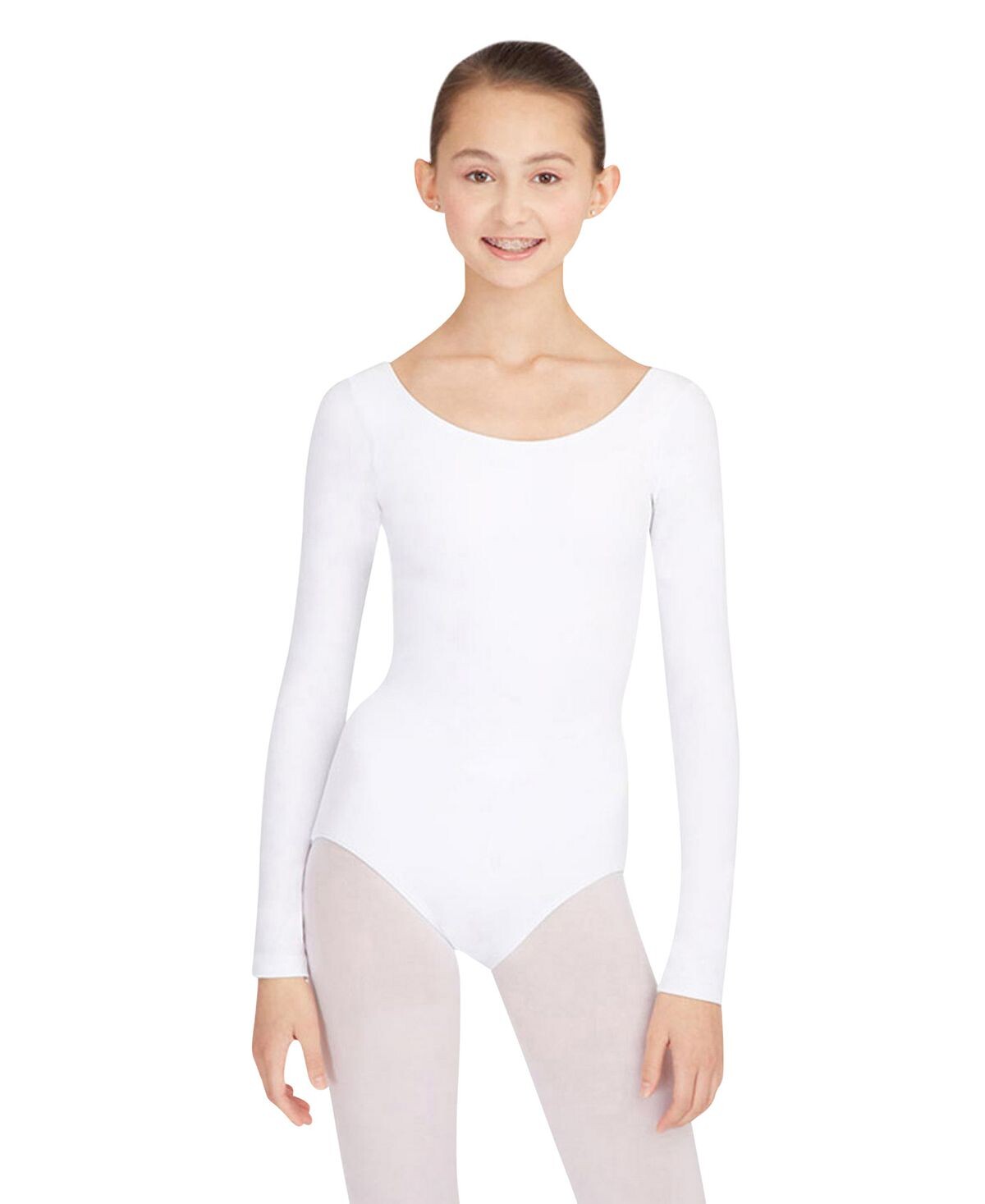 

Купальник с длинным рукавом Capezio, белый