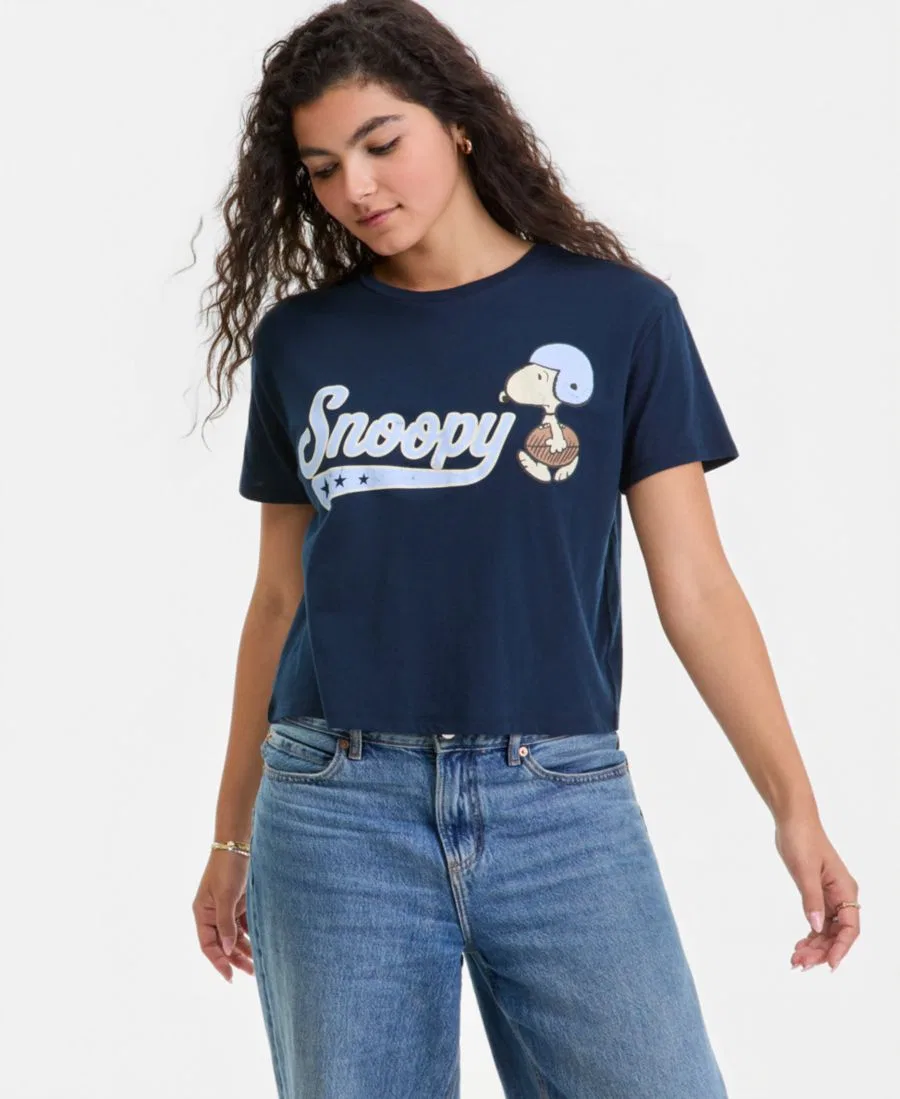 Футболка с принтом Snoopy Varsity Tee Grayson Threads, The Label, Navy Blazer