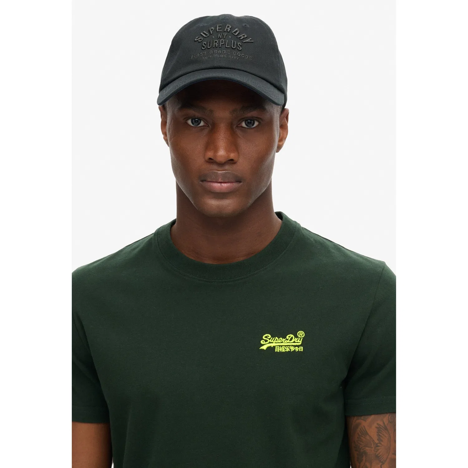 Детская футболка с вышивкой Superdry, Forest Green — фото 3