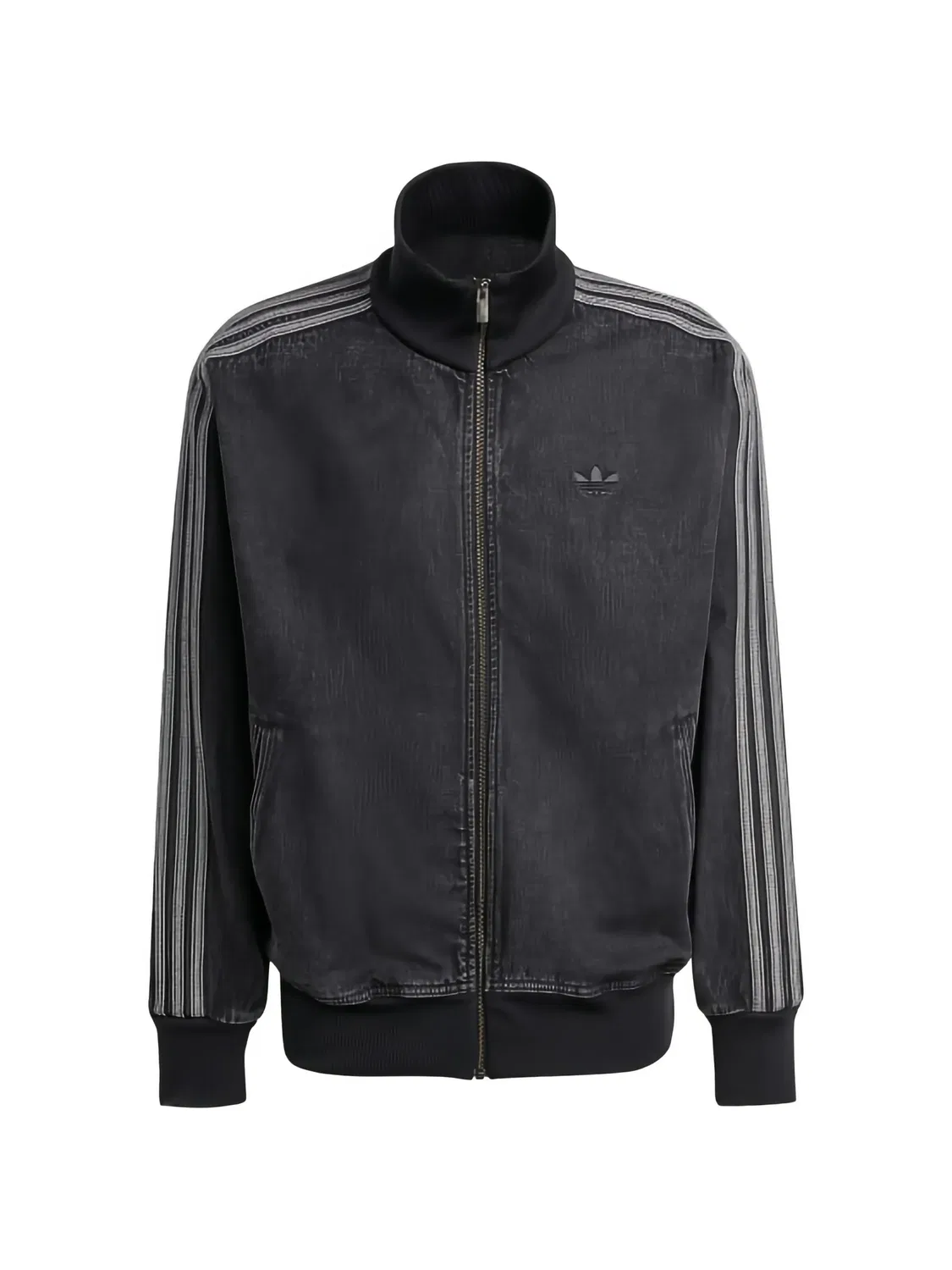 Куртка с молнией и боковыми полосами Adidas, черный