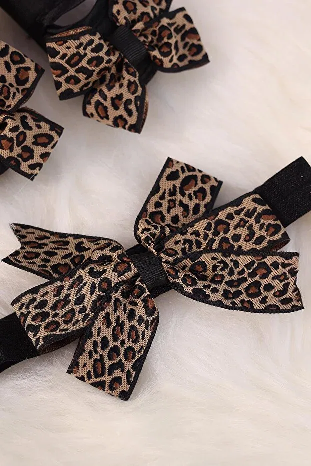Детские пинетки для девочек с принтом Black ribbon baby girl booties bandana set Kidello, Black — фото 3