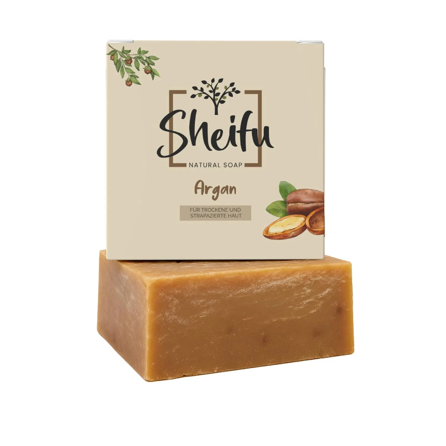 Твердое мыло для лица и тела, Sheifu, 125 г, Арган