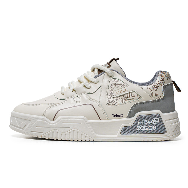 

TELENT Мужские противоскользящие и износостойкие низкие скейтерские кроссовки Beige Gray, цвет Beige Gray