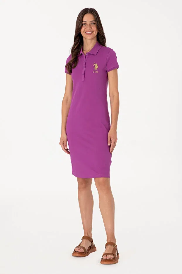 Женское платье поло с коротким рукавом U.S. Polo Assn., Violet