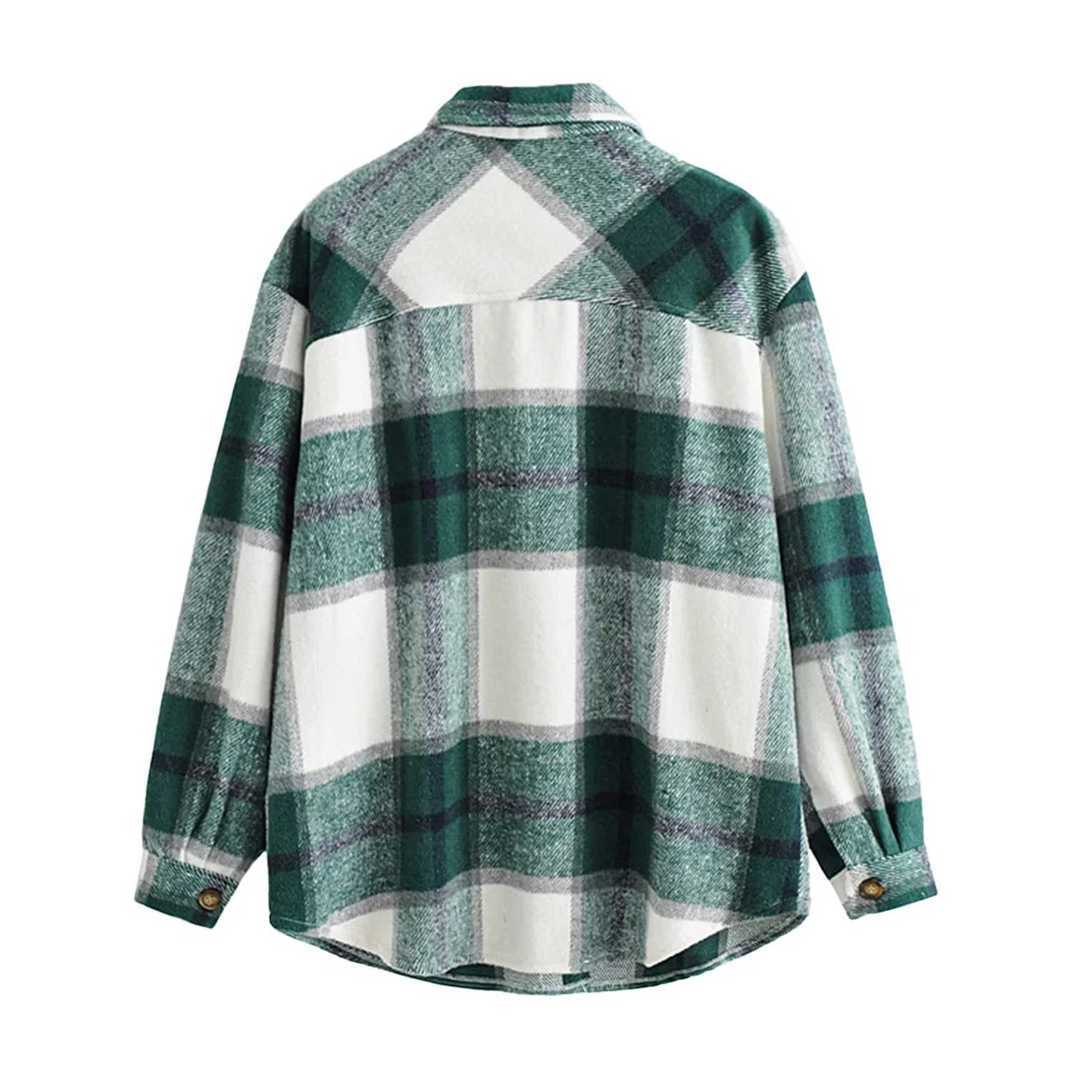 Женское пальто с принтом, модель Camicia da donna con bottoni, Verde