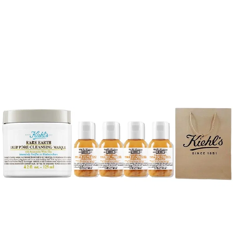 Набор для ухода за кожей с белой глиной и геранью Kiehl's, White Clay 125ml+Geranium Water 40ml*4 — фото 3