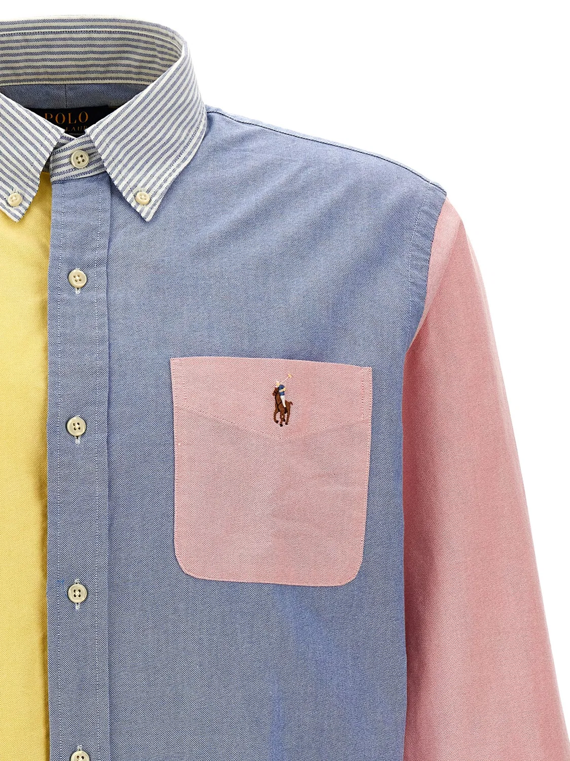 Мужская рубашка с принтом пэчворк, Multicolor Polo Ralph Lauren — фото 3