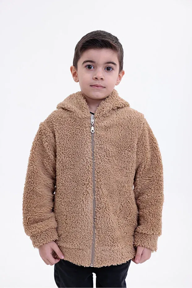 Детское пальто для девочек с капюшоном Basics Roba, Taupe