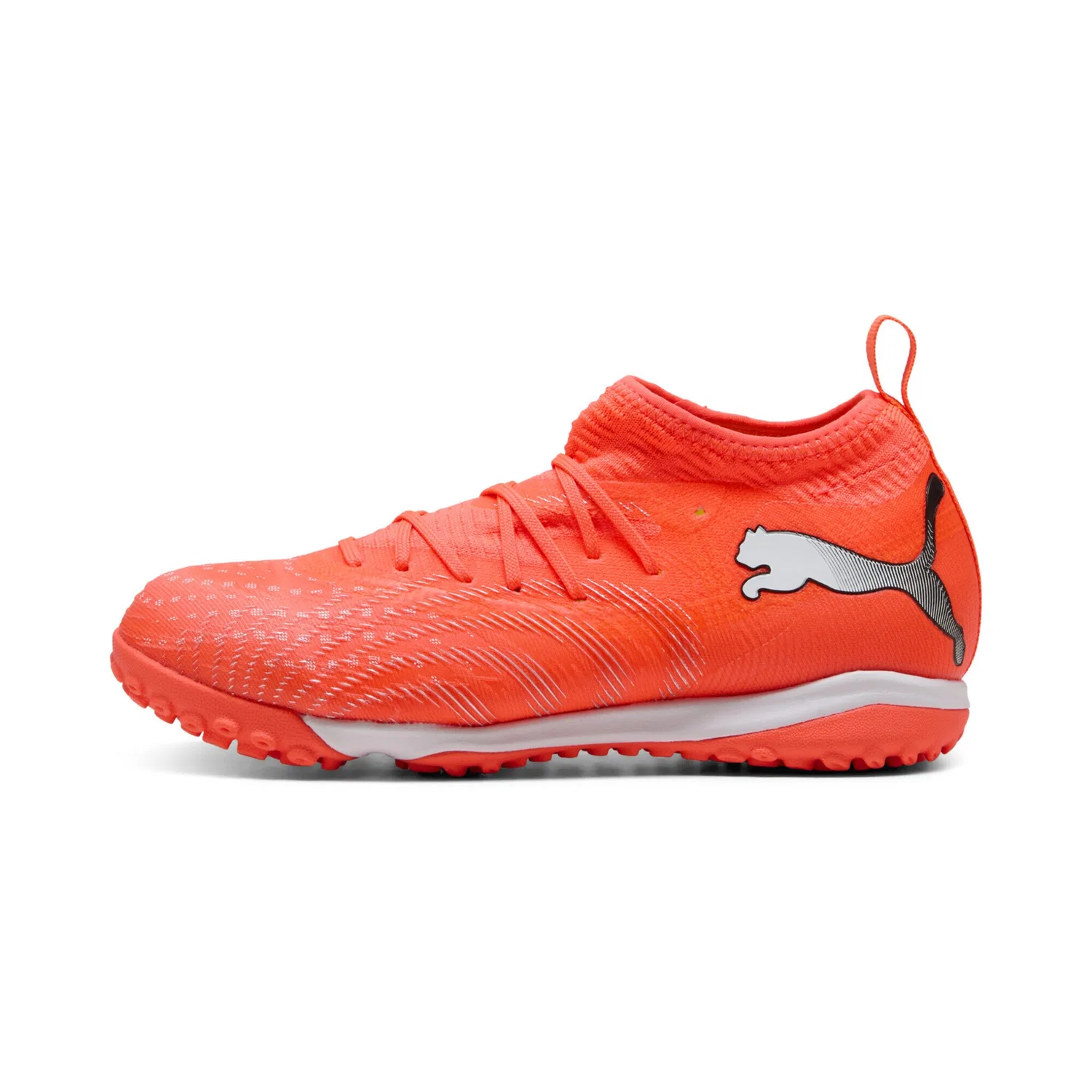 Детские футбольные бутсы с технологией FUTURE 9 PUMA, Glowing Red/White/Black/Silver — фото 3
