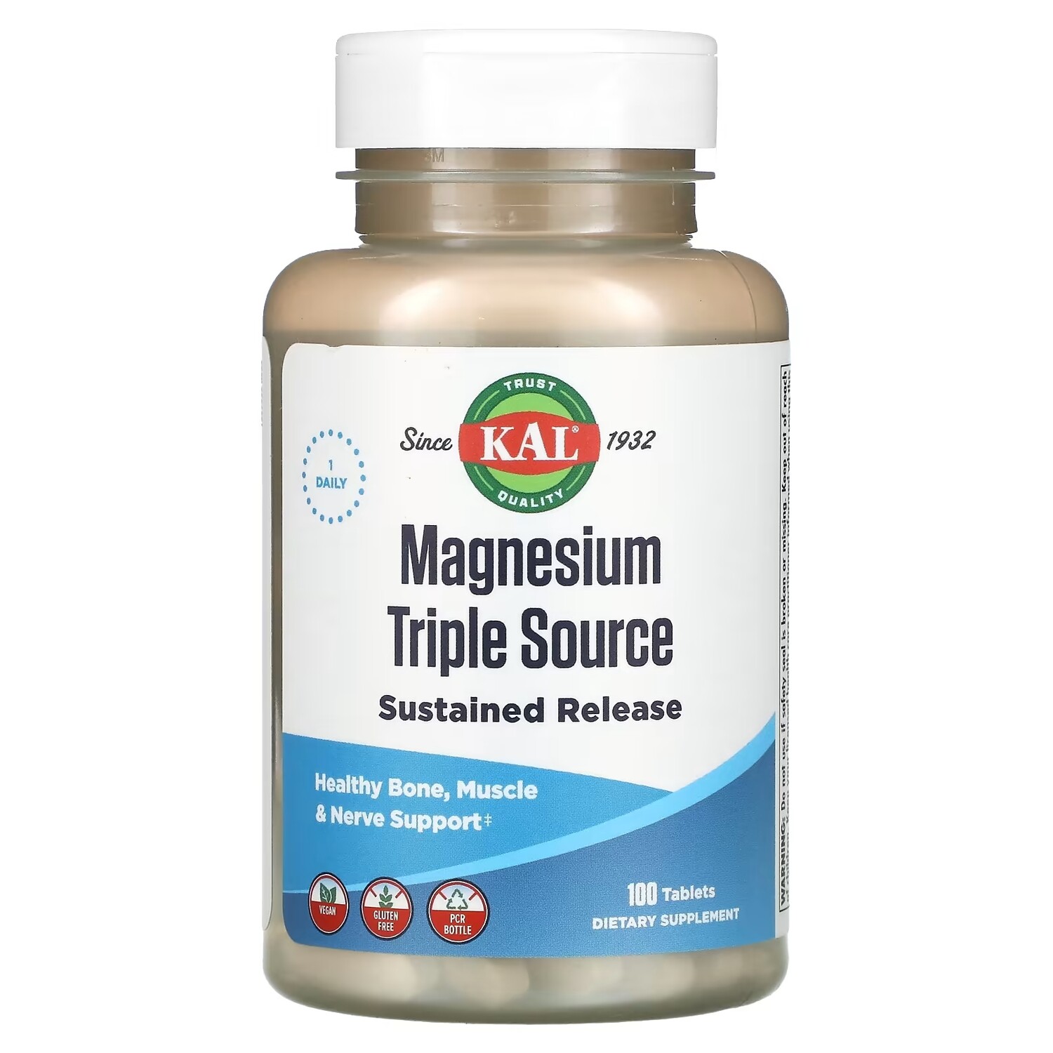 

KAL Магний Triple Source SR 500 мг, 100 таблеток