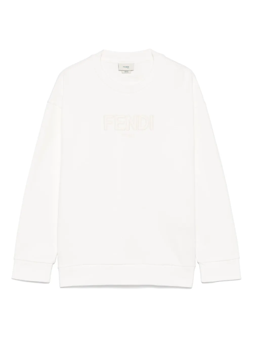 

Толстовка с вышитым логотипом FENDI KIDS, белый