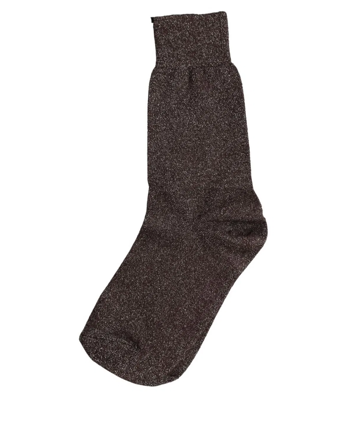 Женские носки средней длины с блестками Mid Calf Dolce & Gabbana, Dark Brown — фото 4