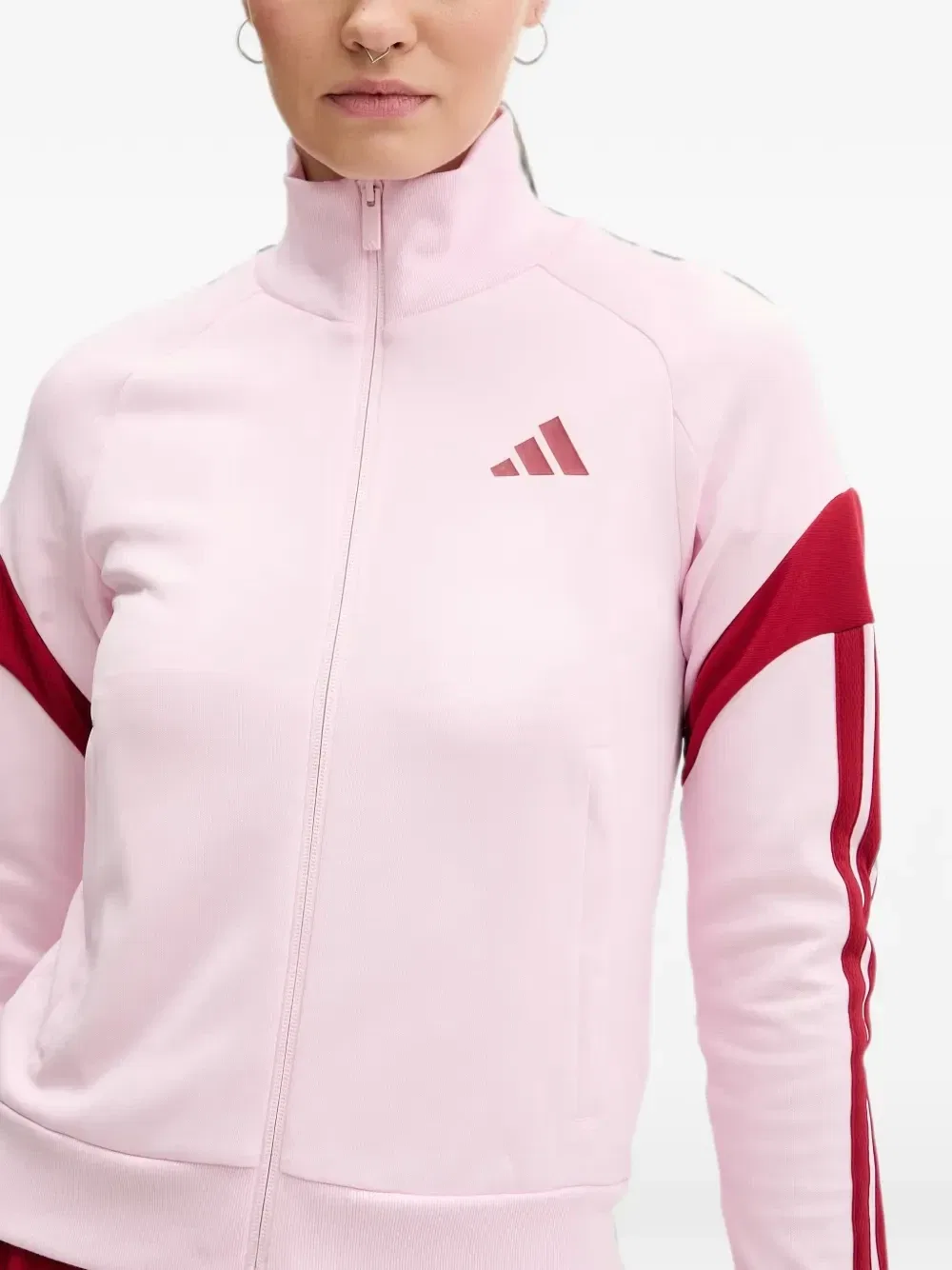 Свитер House Of Tiro Nations Pack на молнии Adidas, розовый — фото 3
