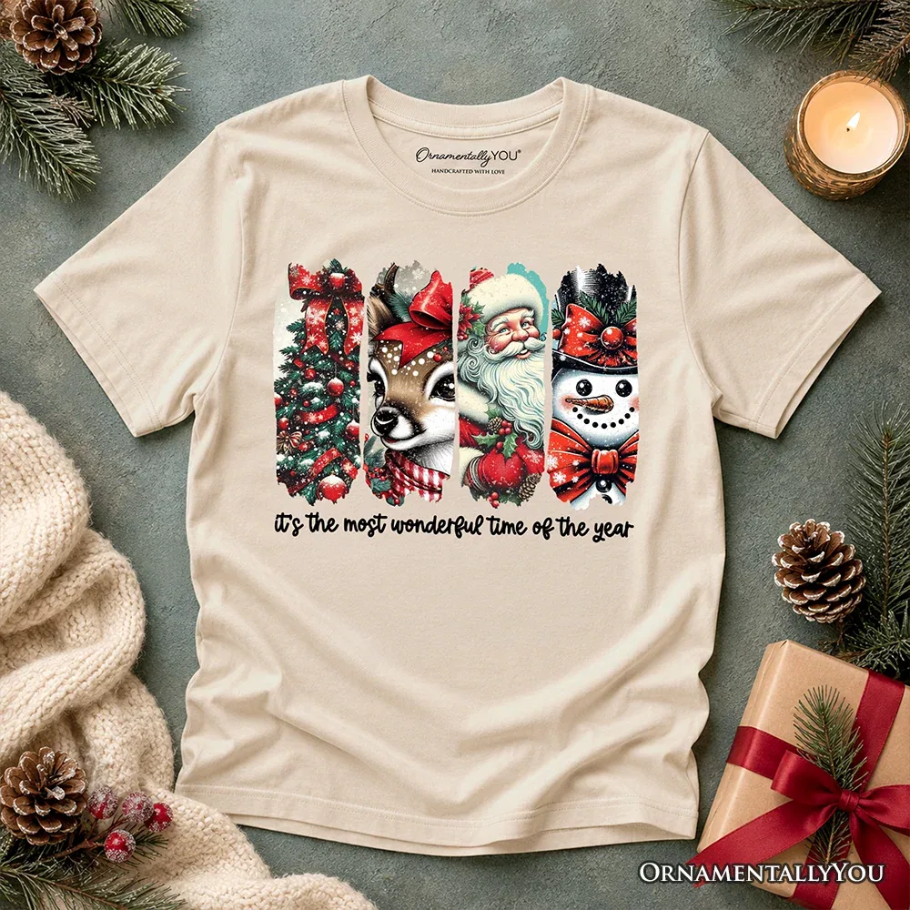 Детская футболка с принтом Santa Reindeer Snowman OrnamentallyYou, Sand
