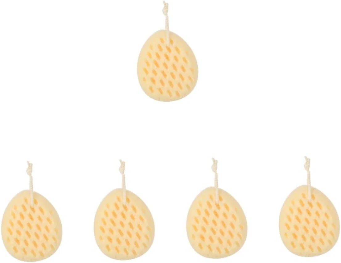 Мочалка для душа, 5 шт, Beavorty, 14x12x30 см, Light Yellow