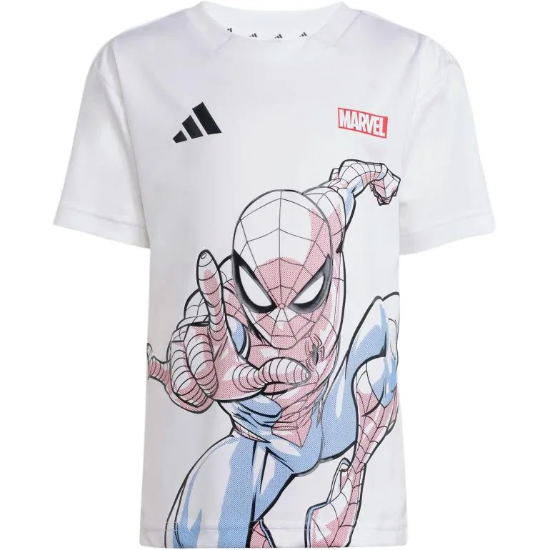 Детский комплект спортивной одежды с футболкой и шортами Adidas, White/Black — фото 3