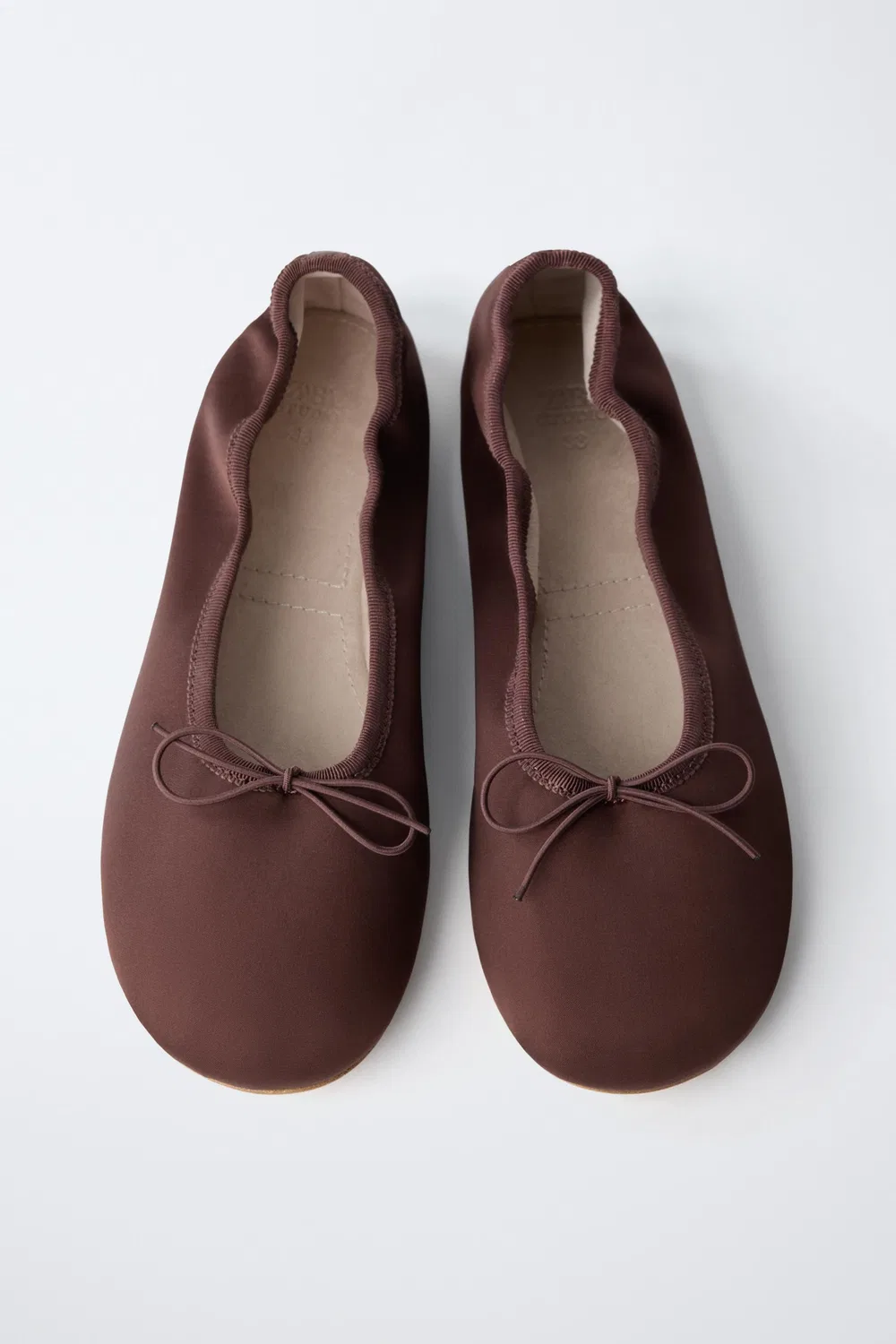 Балетки с бантом, лимитированная серия ZARA, Burgundy Red — фото 4