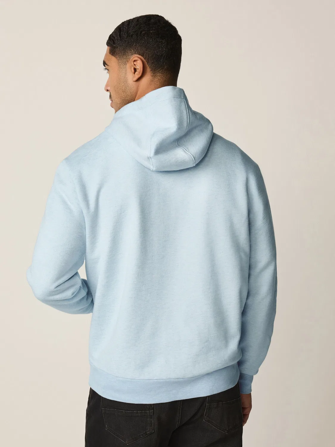 Худи Regular Fit Heavyweight из хлопка Next, Светло-голубой меланж — фото 4