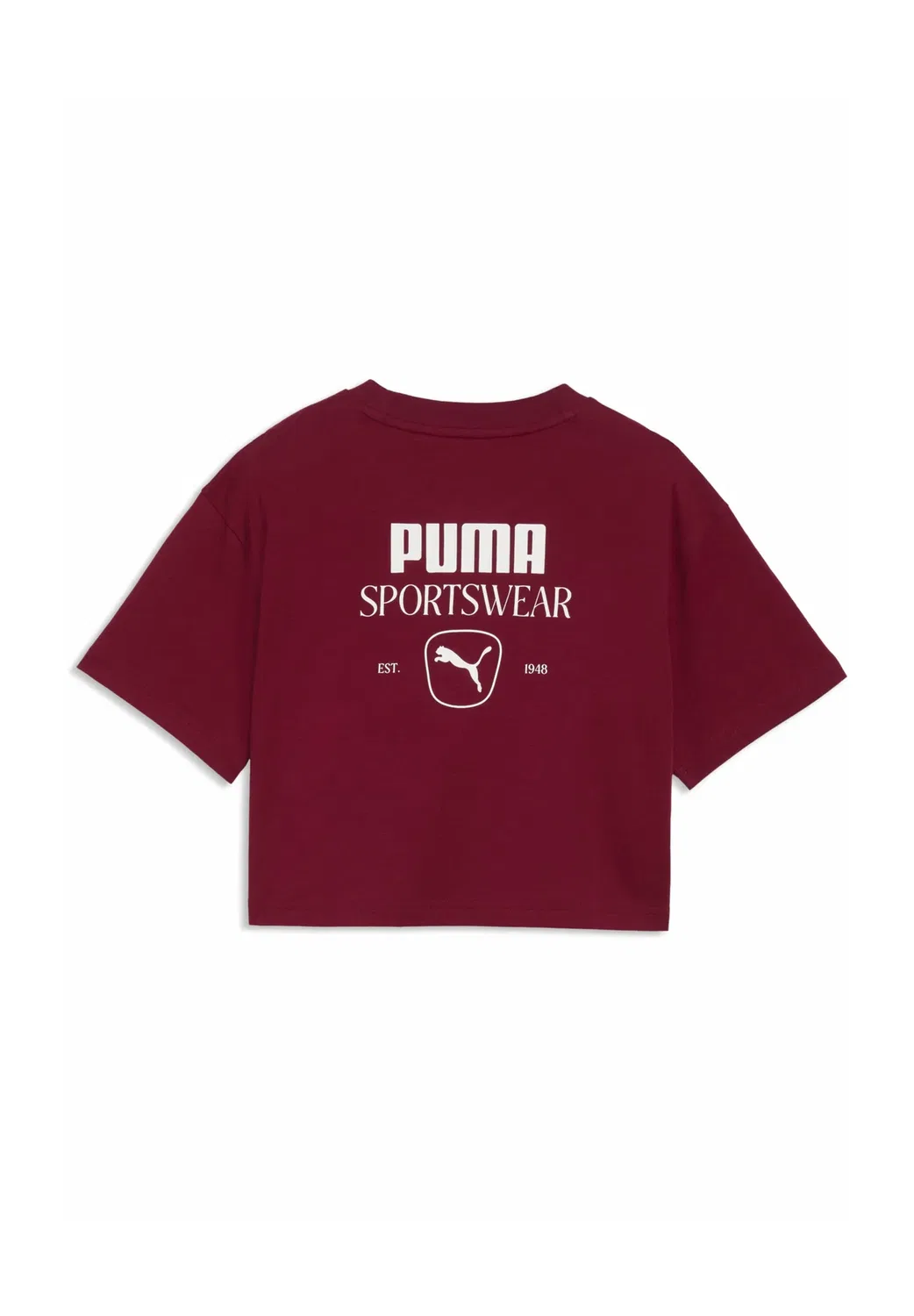 Классическая футболка свободного кроя с графическим принтом (короткая) Puma, Garnet Glow — фото 2