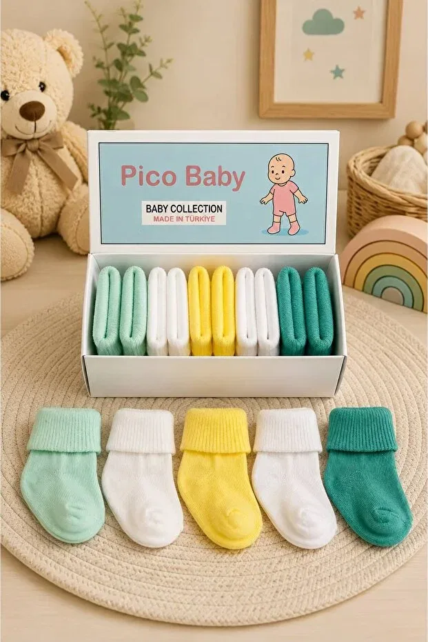Детские носки хлопковые 5 шт Pico Baby, Green