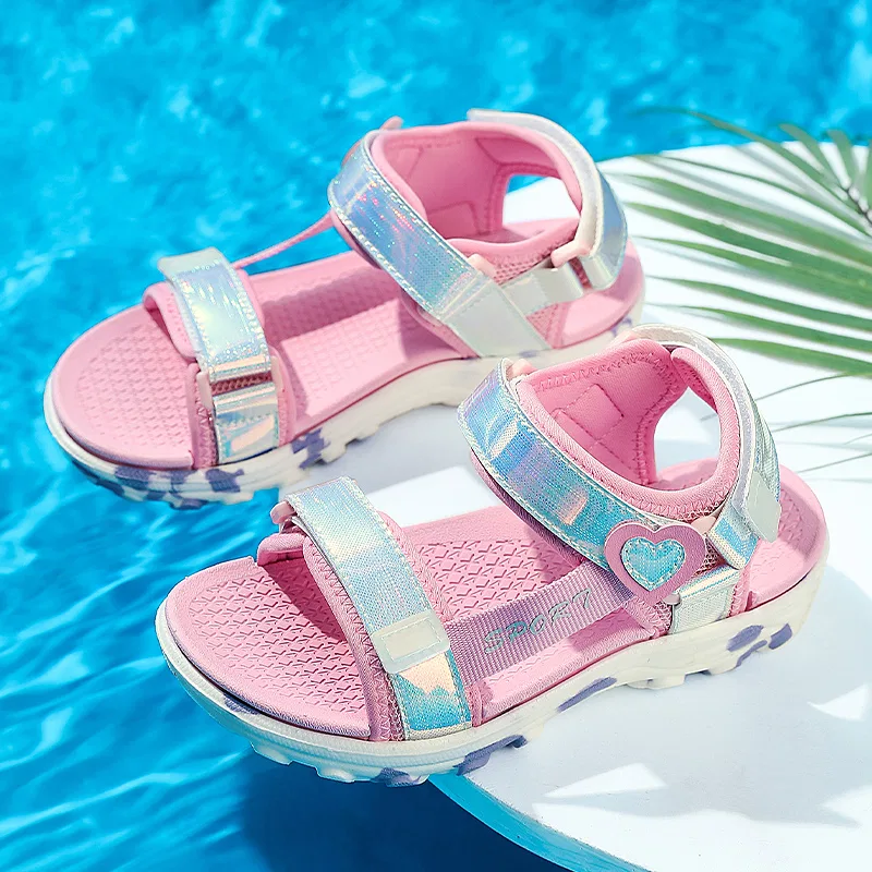 Детские сандалии из сетки и искусственной кожи, Light Blue, VENICEW — фото 4