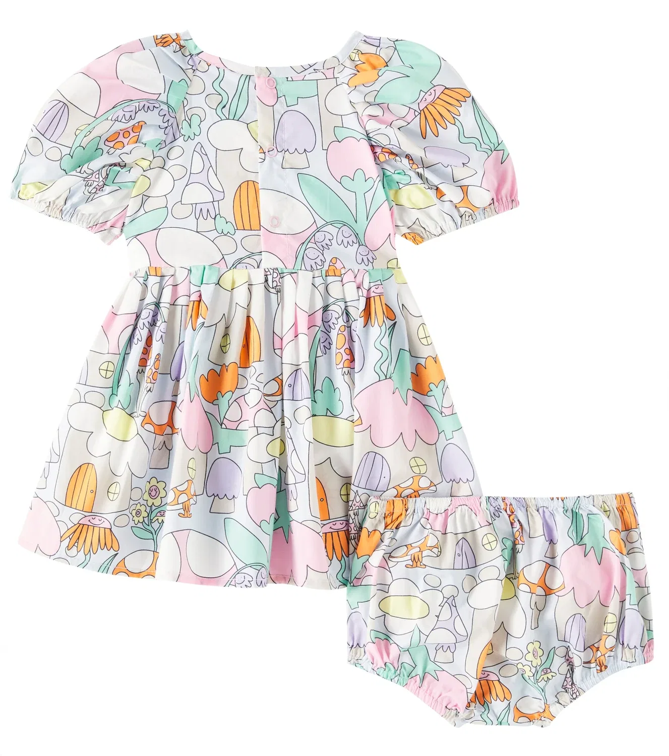 Комплект детского платья и панталон с принтом Stella Mccartney Kids, мультиколор — фото 4