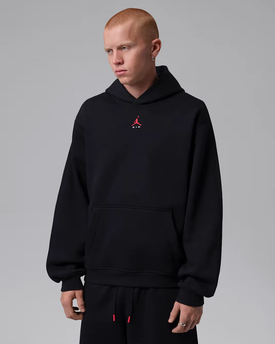 Мужская толстовка с капюшоном Jordan Brooklyn, Black/Black/University Red