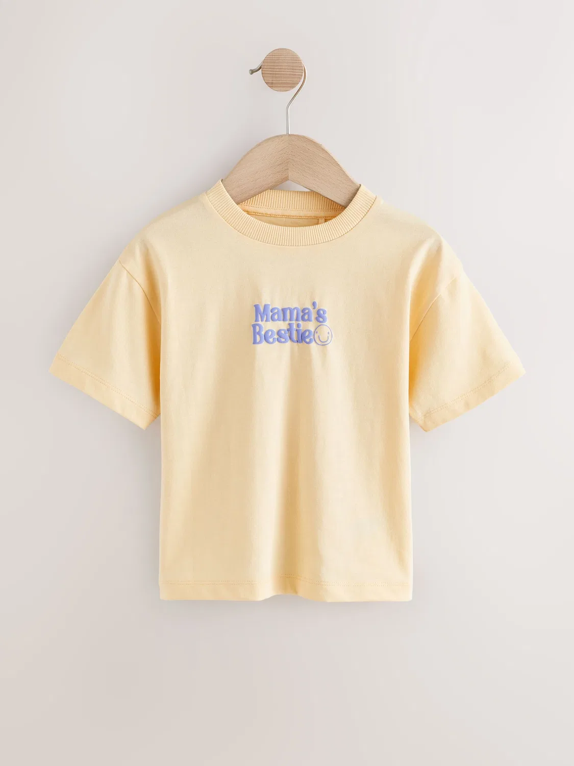 Футболка с графическим принтом Mama's Bestie Next, желтый — фото 4