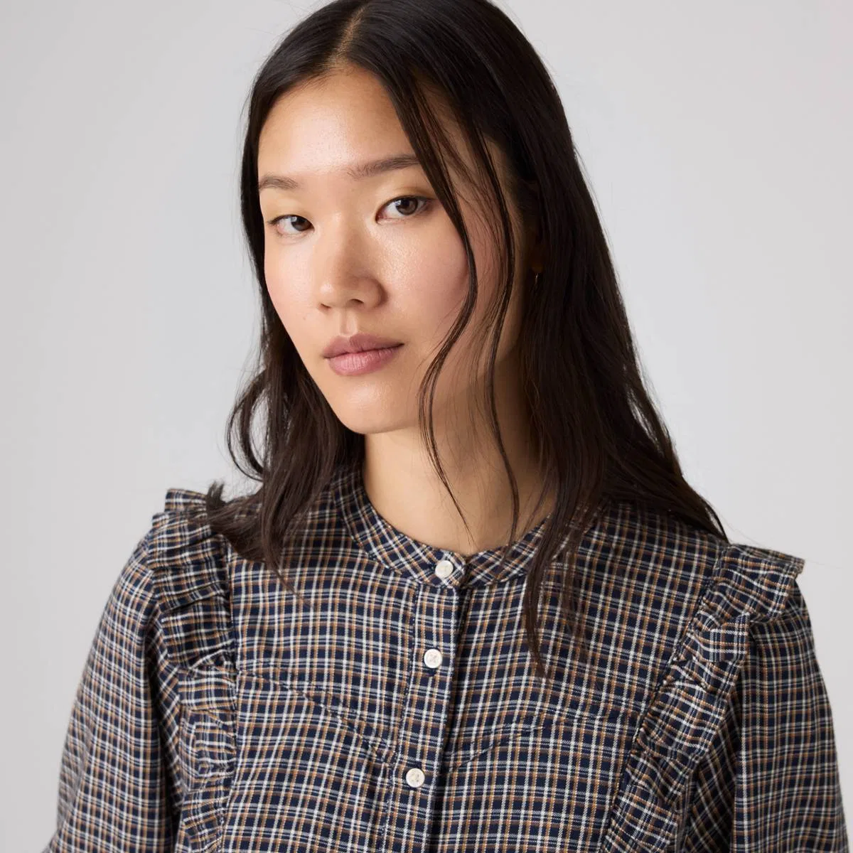 Рубашка в стиле вестерн Джесси Levi's, Almeta Plaid Navy Blazer - Blue — фото 2