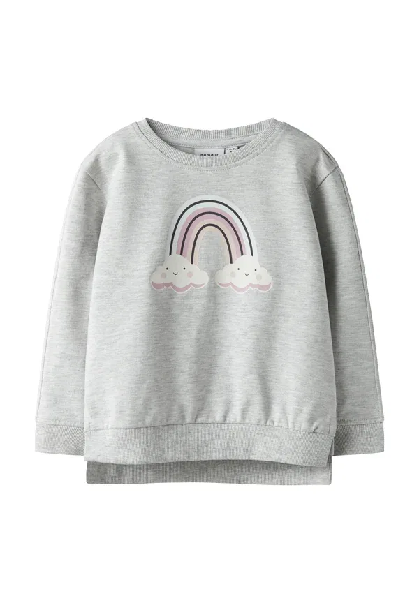 Худи с принтом Sweatshirt Name It, Light Grey Melange, светло-серый — фото 3