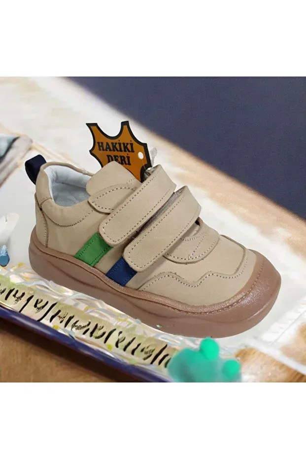 Детские кожаные ботинки для мальчиков Viva Shoes, Beige — фото 2