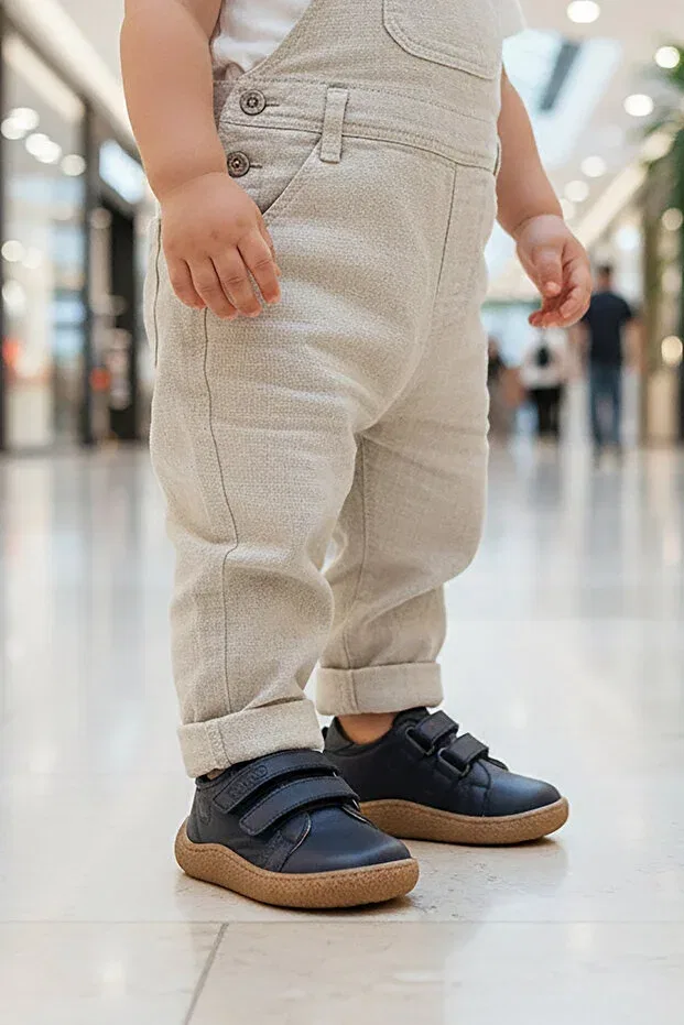 Детские кеды для мальчиков на липучке Kiko Kids, Navy Blue — фото 3