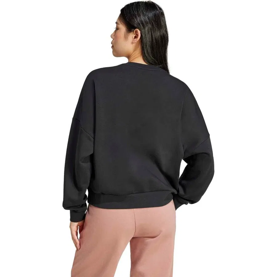 Женский спортивный свитшот с длинным рукавом Essentials Small Logo Feelcozy adidas, Черно-белый — фото 2