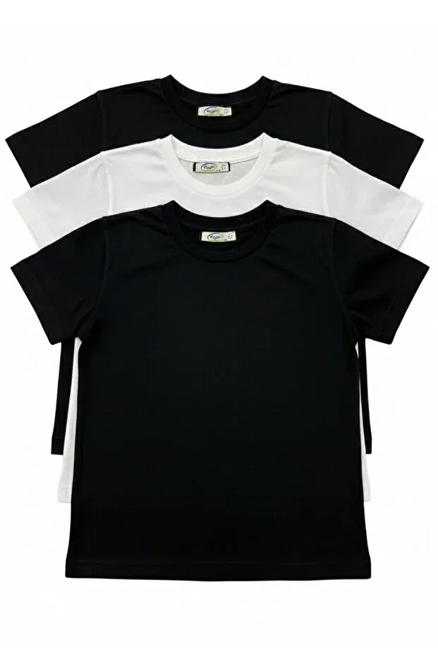 Детский комплект футболок с круглым вырезом Newkids, Black