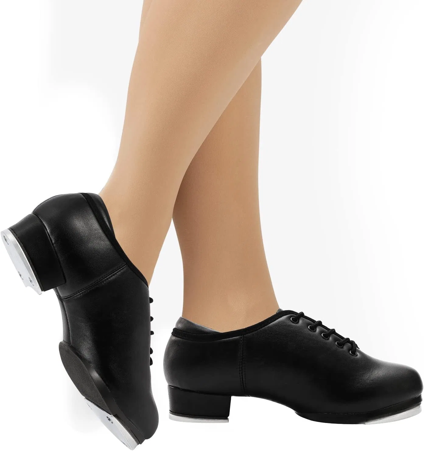 Детские туфли для чечётки с разрезной подошвой Unisex Dance Sogebo, Black — фото 2