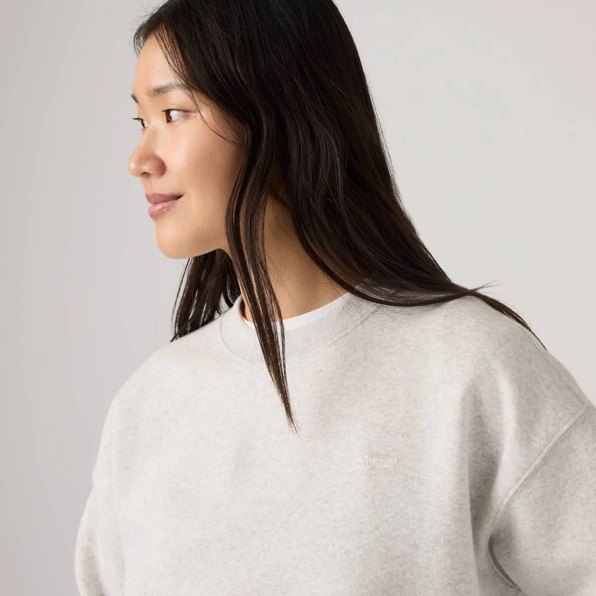 Повседневная толстовка с круглым вырезом Levi's, Frosty Grey Heather - Grey — фото 2