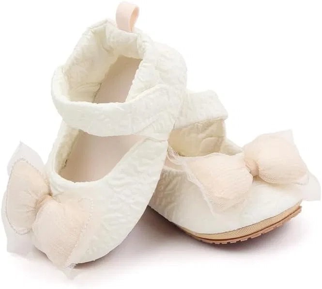 Детские туфли Мэри Джейн для девочек с мягкой подошвой Purepips, Beige — фото 3
