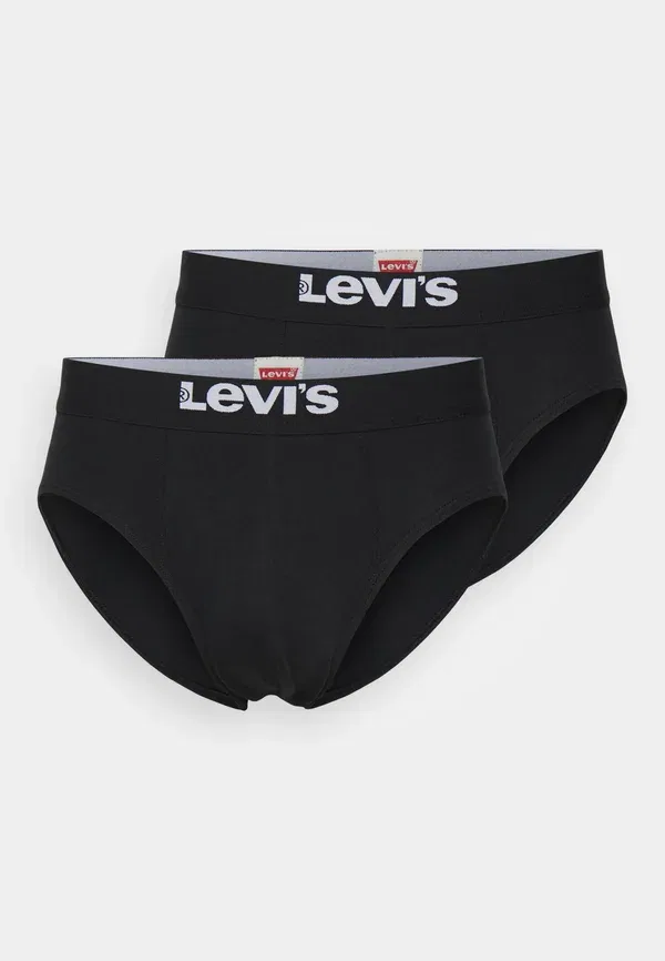 Мужские однотонные базовые трусы, комплект из 2 штук Levi'S, черный — фото 3
