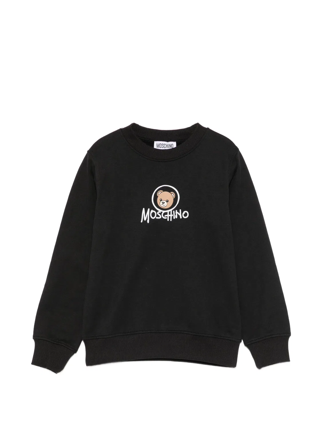 Moschino Детский свитшот с медвежонком черный