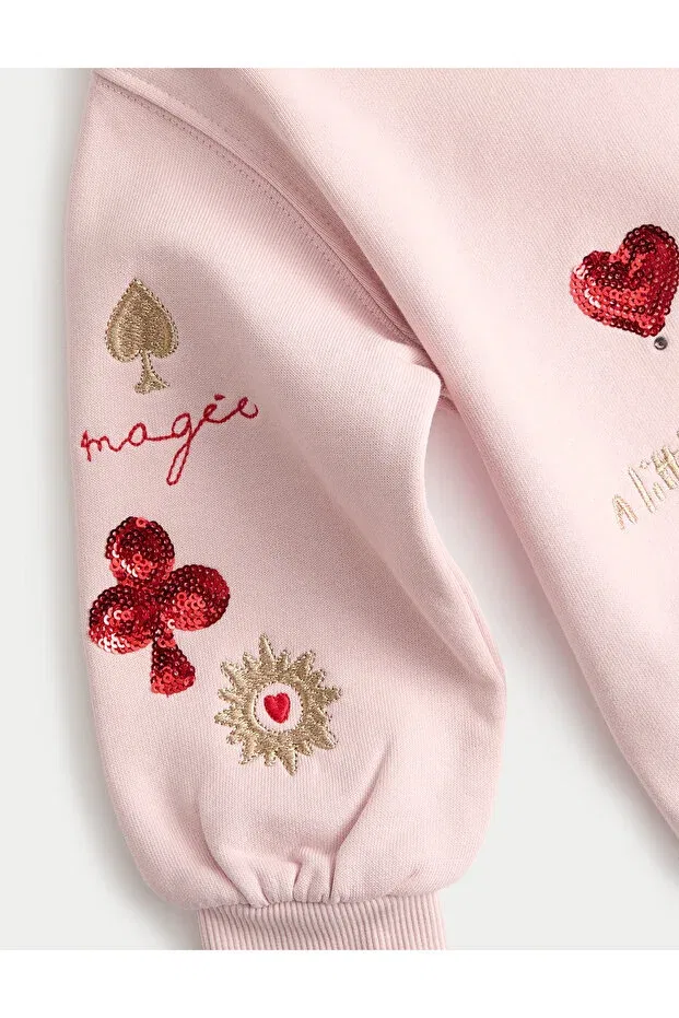 Детские свитшот для девочек с принтом Marks & Spencer, Pink Mix — фото 3