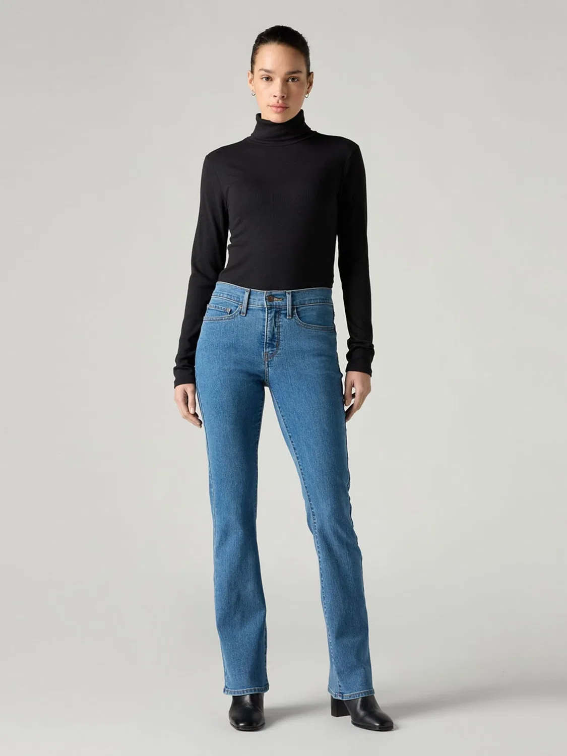 Джинсы буткат shaping Levi's, синие — фото 3