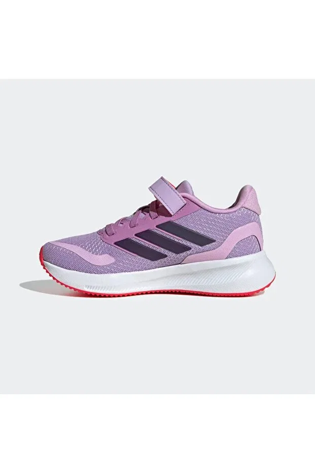 Детские кроссовки для девочек с шнуровкой Runfalcon 5 el c Adidas, Powder Plum Aurora Plum Lu — фото 4
