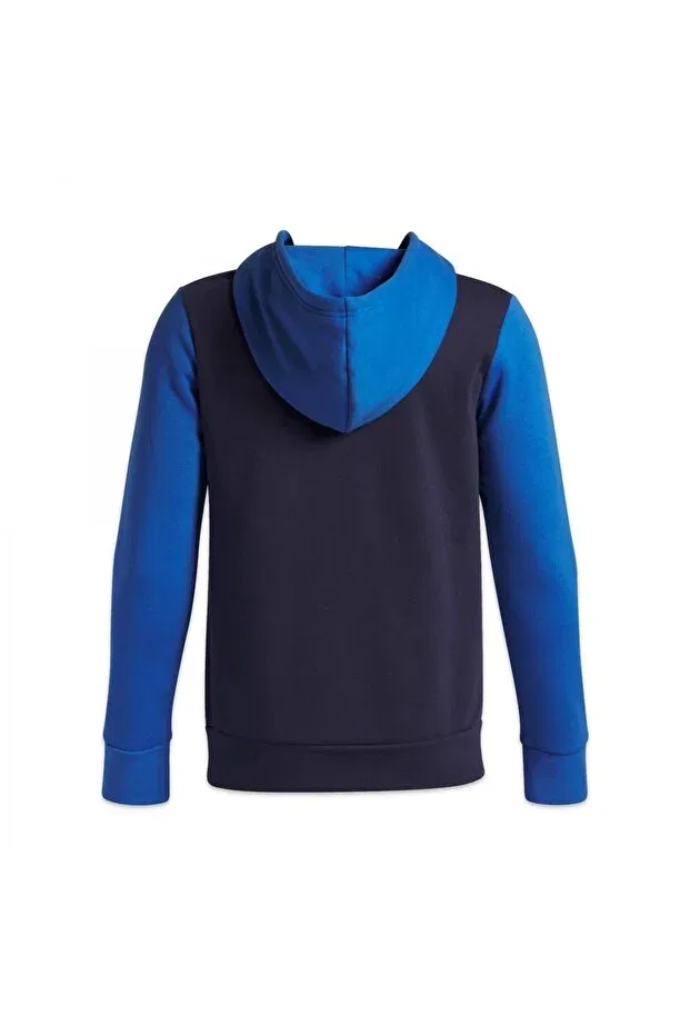 Детская толстовка для девочек с капюшоном Under Armour, Blue Atlantis / Washed Navy / White — фото 2