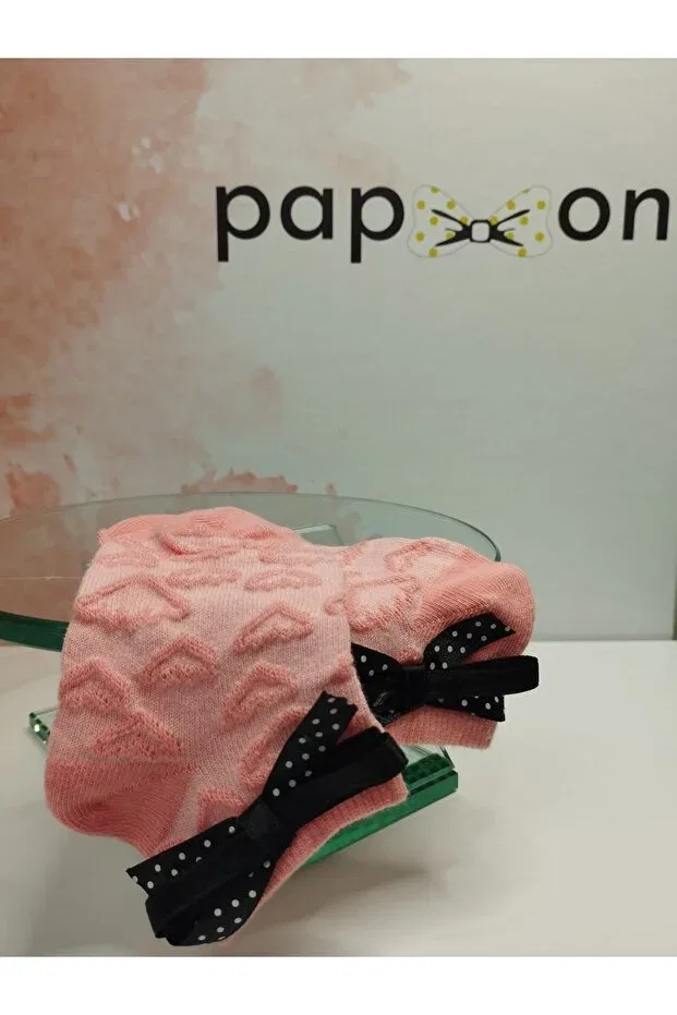 Детские носки для новорожденных с сердцем Papyon, Pink — фото 4