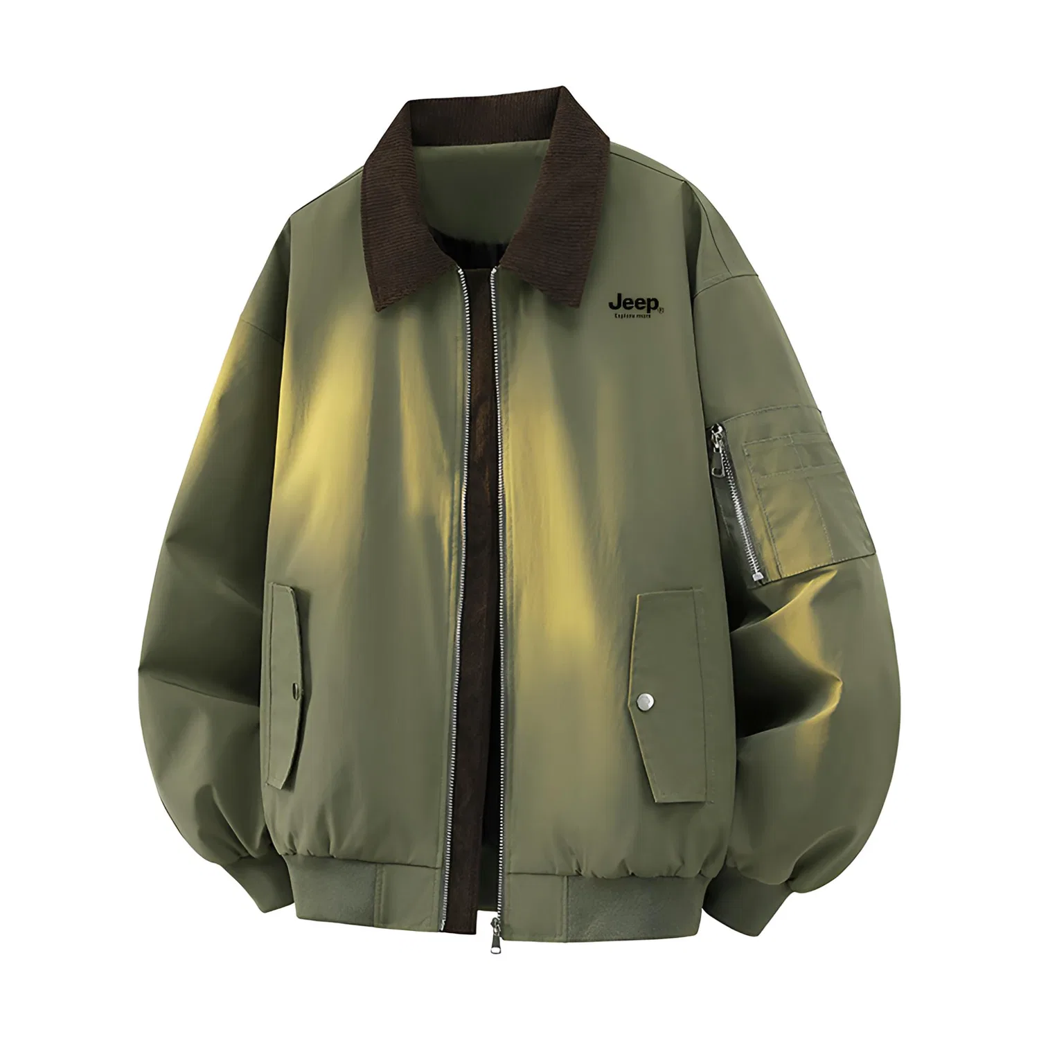 Детская куртка-ветровка с воротником-стойкой Jeep, Army Green