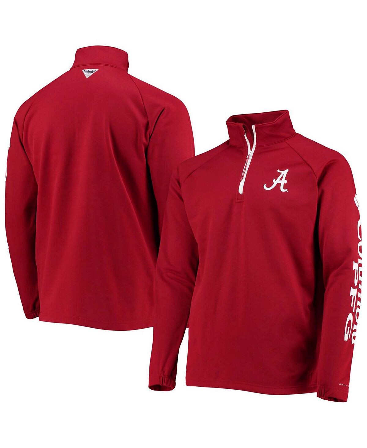 

Мужская куртка crimson alabama crimson tide terminal tackle fleece raglan omni-shade с молнией на четверть Columbia