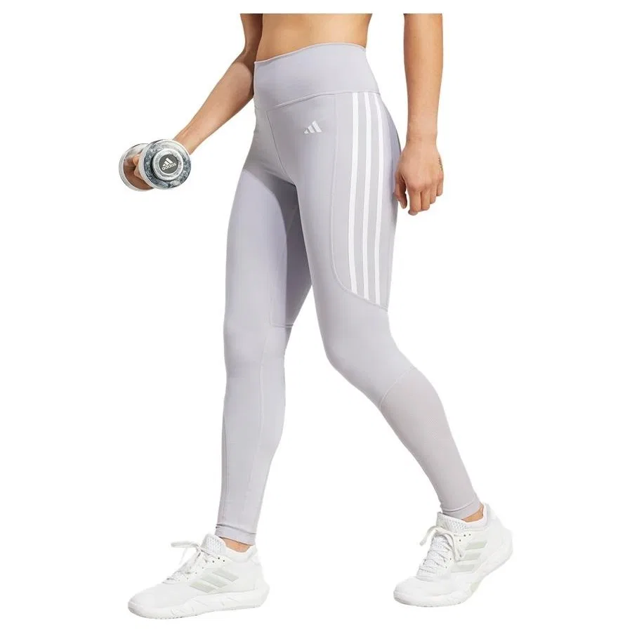 Леггинсы спортивные с матовой отделкой adidas Mat Mix, Серый — фото 3